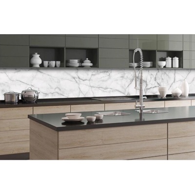 DIMEX ART Фототапет за кухня - бял мрамор 350 x 60 см