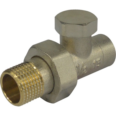 Klum Šroubení radiátorové uzavíratelné, přímé, pájecí, 1/2"x15 mm PR8090