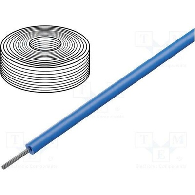 Mueller Electric WI-M-10-25-6 Vodič lanko Cu 1x10AWG silikon modrá 1,1kV 7,5m 10AWG pružná