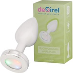 Desirel GlowPlug - анален плъг със светлина - малък - сребрист - lovesexshop