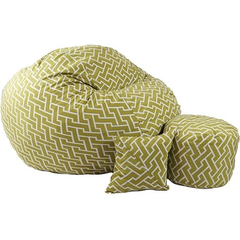 Image 1 of PUFRELAX Комплект барбарон с табуретка за крака и декоративна възглавница King Size, Перящ се калъф, 700л (PUF-M-KOP-PT-ZIG)