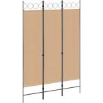 vidaXL 3-панелен параван Бежово 120 x 180 cm Текстил (42039189)