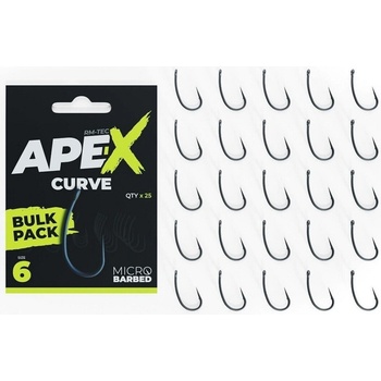 RidgeMonkey Ape-X Curve Barbed Bulk Pack vel.4 25 ks