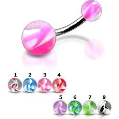 Šperky4U piercing do pupíku banánek BA01006-BR