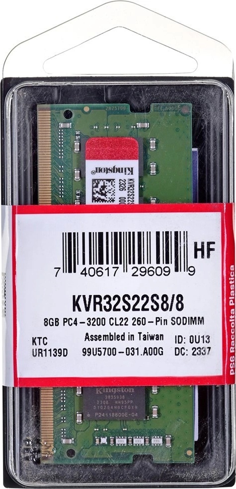 Kingston DDR4 8GB 3200MHz CL22 KVR32S22S8/8 od 88,08 € - Heureka.sk