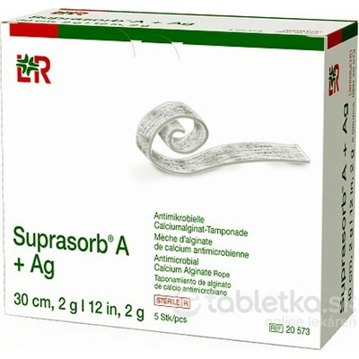 Suprasorb A + Ag tamponáda antimikr. 30cm/2g 5 ks