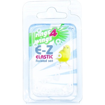E-Z Elastic Ring Kroužky, 3 mm, bílé 50ks