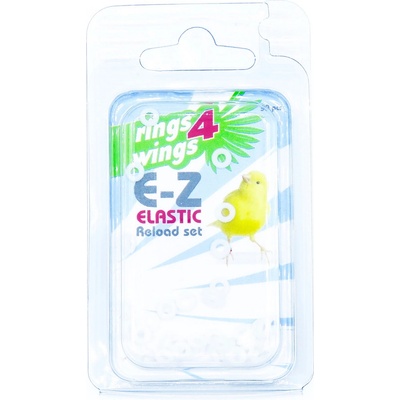 E-Z Elastic Ring Kroužky, 3 mm, bílé 50ks