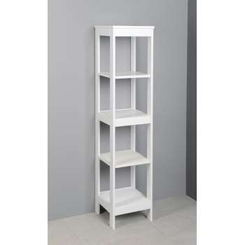 Aqualine Etide Policový regál vysoký 36x152x36 cm, bílá mat