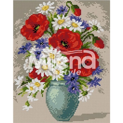 Milena Style Летен букет - гоблен с щампа без конци