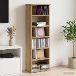 vidaXL Кабинет за CD Дъб артизан 60 x 17 x 92 см Инженерна дървесина (8012760)