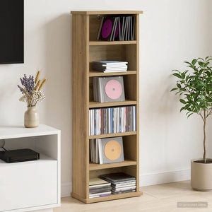 vidaXL Кабинет за CD Дъб артизан 60 x 17 x 92 см Инженерна дървесина (8012760)