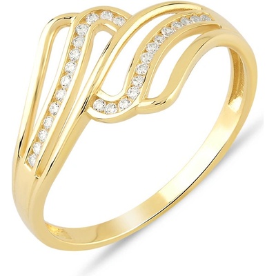 Lillian Vassago Zlatý prsten zdobený zirkony LLV06 GR164