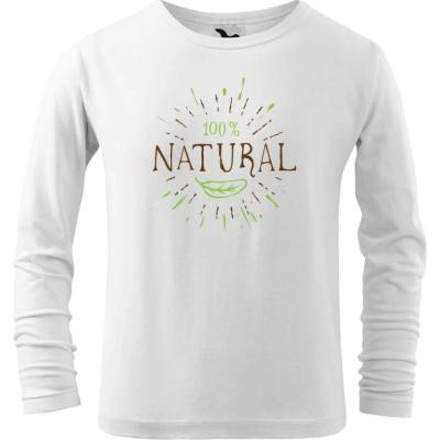 Dobrý triko Dětské bavlněné triko 100% natural Bílá