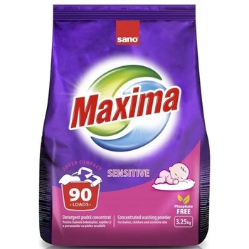 Sano Maxima Sensitive бебешки прах за пране 3, 25 кг 90пранета (54747-79)