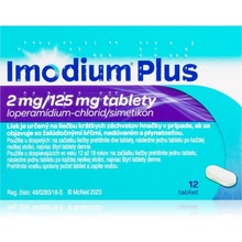 IMODIUM PLUS 2MG/125MG TBL NOB 12 I