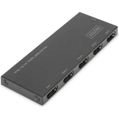 Digitus Ultra tenký HDMI Rozbočovač, 1x4, 4K / 60Hz HDR, HDCP 2.2, 18 Gbps, Micro USB napájeno DS-45323 – Sleviste.cz
