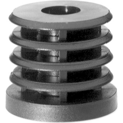 Záslepka kruhová se závitem černá - 22x1.5-2mm závit M8