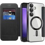 Techsuit Кейс за Samsung Galaxy S23 FE - SmartMag Book Case - Черен (KF2351954)