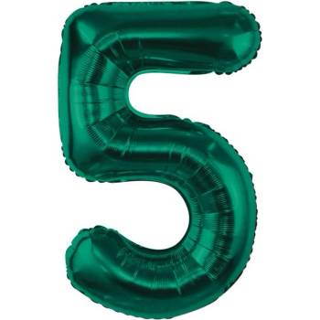 Image 1 of Godan Балон от фолио цифра 5 тъмнозелен 85 см