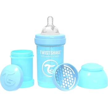 Twistshake Бебешко шише против колики Twistshake Anti-Colic Pastel - Синьо, 330 ml (78262)