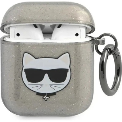 KARL LAGERFELD KLA2UCHGK AirPods 1/2 покритие черен/черен Glitter Choupette (3666339009106)