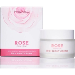 Collagena Rose Essential нощен крем с розово масло и колагенови пептиди, , 50 ml