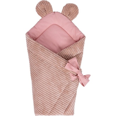 Meowbaby Розово бебешко одеяло от рипсено кадифе 35x65 cm - Meowbaby (MAR32)
