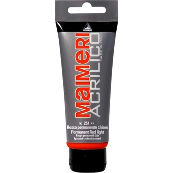 Maimeri acrilico akrylové farby 251 permanent red light 200 ml