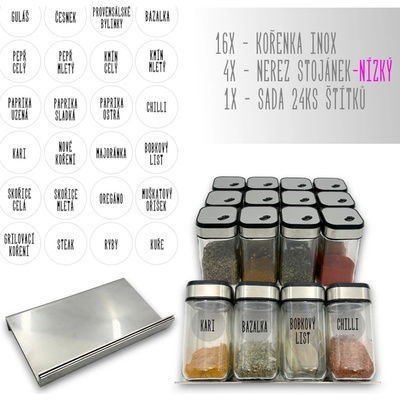 usporadejto.cz Sada kořenek INOX 100 ml 16 ks – Zboží Dáma