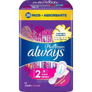 Always Дамски превръзки Platinum, 26 бр (2122588)
