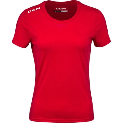 CCM Crew Dámske tričko Neck SS TEE Red