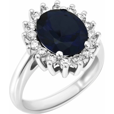 Eppi zlatý prsten s modrým safírem a diamanty Tubiah R33864