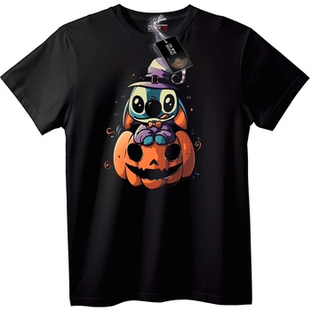 NOONEBRAND Тениска Stitch Вещица за Halloween - 2XL, Black