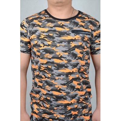 Tričko Anthony denim Camo orange-camo