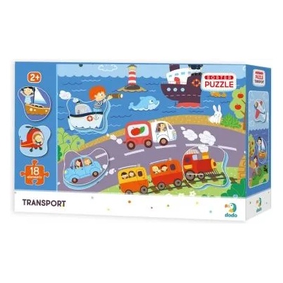 dodo - Пъзел сортер - Транспортни средства - 18 части (300158)