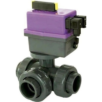 VágnerPool PVC Kulový el. třícestný ventil - 50 mm tip - L