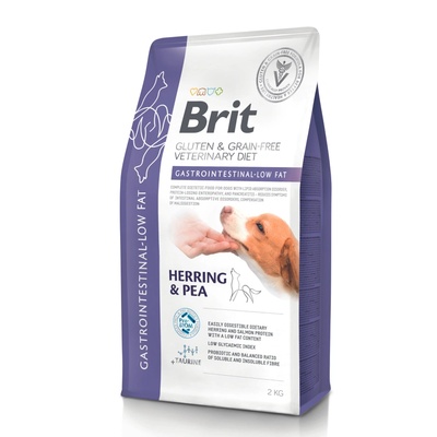 Brit Veterinary Diets Dog Gastrointestinal Low Fat - При Панкреатит с Херинга и Грах