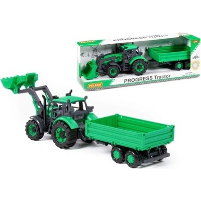 Polesie Traktor Progress s přívěsem a radlicí ze