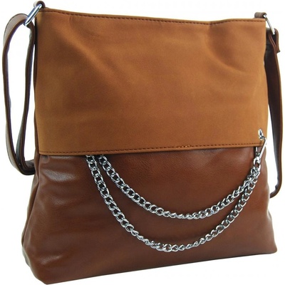dámská crossbody kabelka se řetízkem NH8146 hnědá