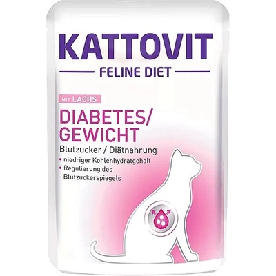 KATTOVIT Катовит Диабет/Тегло Сьомга 85 г пакетче