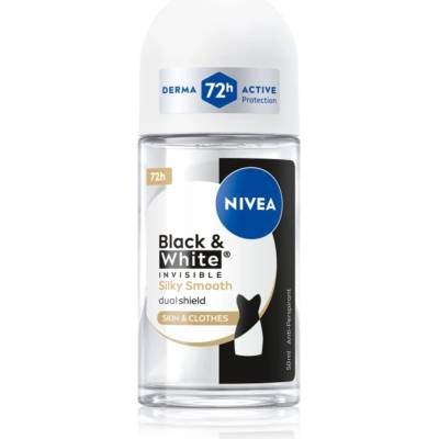 Nivea Invisible Black & White Silky Smooth рол-он и антиперспирант за жени 50ml