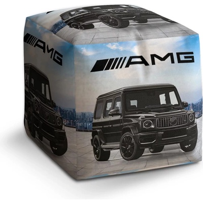 Sablio Taburet Kostka AMG auto: 40x40x40 cm