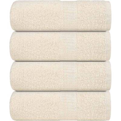 vidaXL Кърпи за пране FROGN 4 бр. кремави 30x30 см 360 г/м2 (136993)