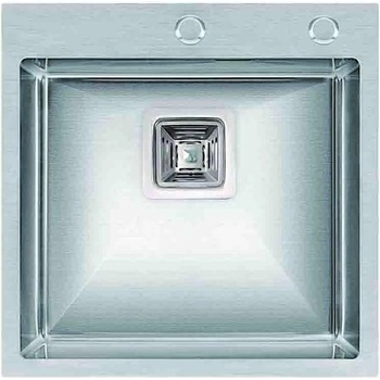 Inter Ceramic Кухненска мивка ICK 4250H-50, Inter Ceramic, алпака, едно корито, със сифон, 50x42см (4250H-50)