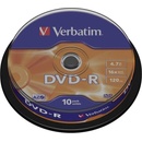 Verbatim DVD-R 4,7GB 16x, AZO, cakebox, 10ks (43523)