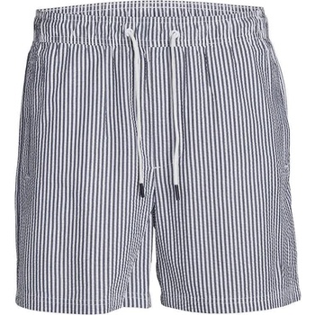 JACK & JONES Бански гащета Jack & jones Fiji Seersucker swimming shorts - Grey (Navy Blazer)