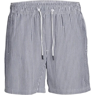 JACK & JONES Бански гащета Jack & jones Fiji Seersucker swimming shorts - Grey (Navy Blazer)