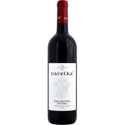 Pavelka a Syn Frankovka Modrá Červené Suché 13,5% 0,75 l (čistá fľaša)