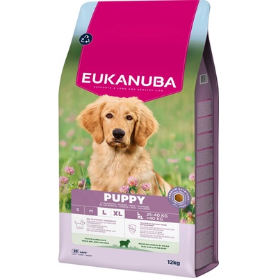 Eukanuba Puppy s jahňacím mäsom a ryžou 12 kg pre veľká plemiena